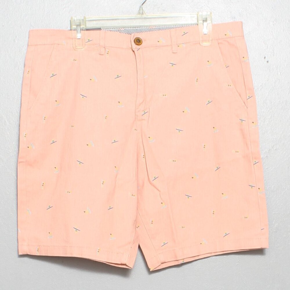 Jachs New York NWT pink surfer print pink twill cotton chino shorts